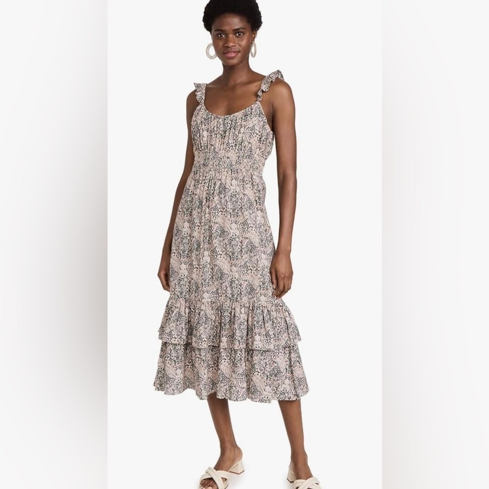 NEW Ivory Love Boho Whimsigoth Python Print Summer Maxi Wrap Dress Size Small